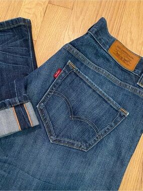 Rare Levi’s 523 Tilted Straight Selvedge Jeans | 2000s Vintage 10M